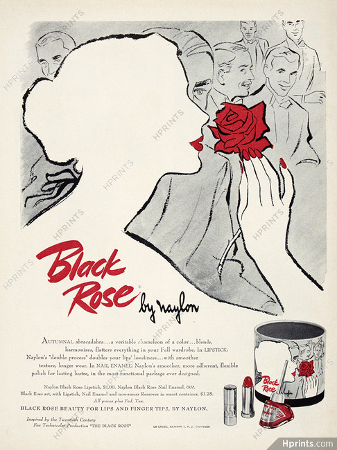 Black Rose by Naylon 1950 Lipstick, Nail Enamel