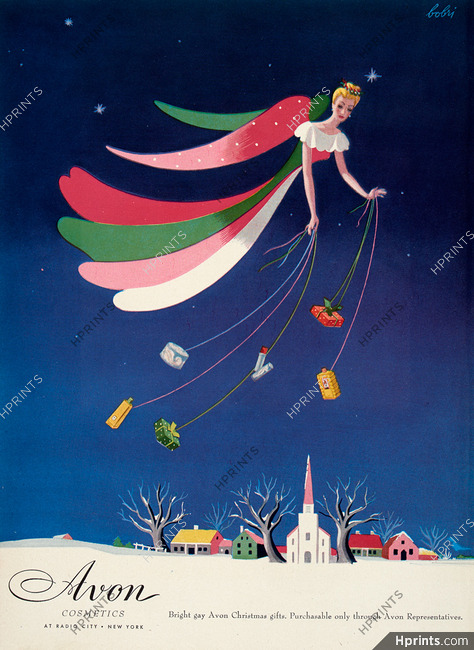 Avon (Cosmetics) 1945 Bobri, Christmas, Fairy