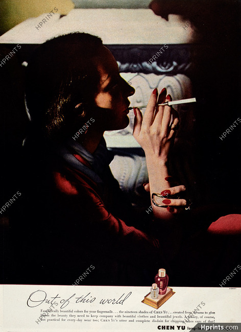 Chen Yu (Cosmetics) 1943 Cigarette Holder, Photo Horst, Nail Enamel