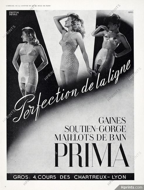 Prima (Lingerie) Ets Bernard 1950 Swimwear Bra Girdle, Photos