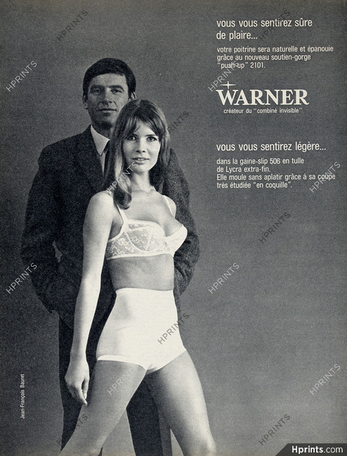 1963 WARNERS UNSLIPPABLE STRAPLESS BRA - Young Woman in Lingerie