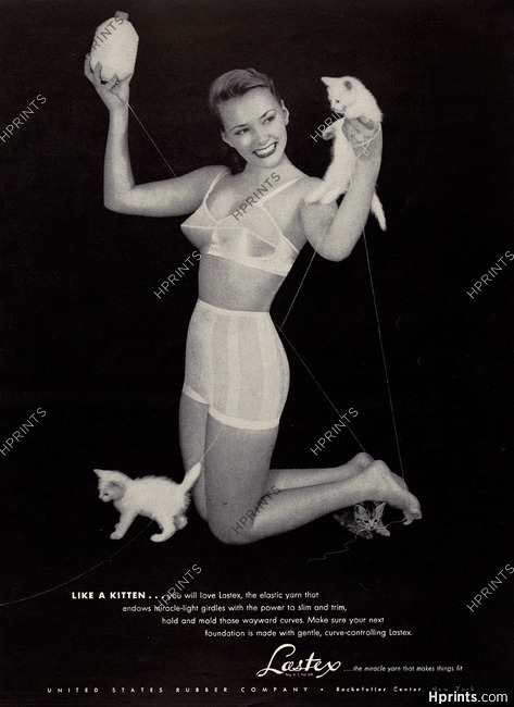 Filés Lastex (Lingerie) 1940 Artist Model, american Lady