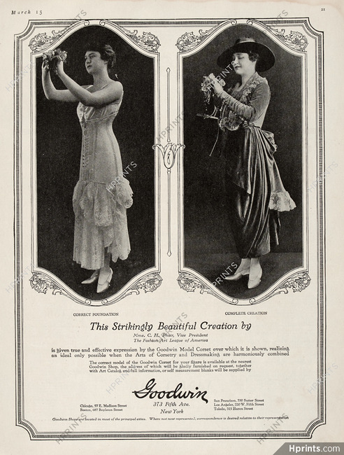 Vintage Corset Adverts - Various Corset Makers 1901 - 1911