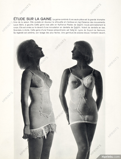 Étude sur la Gaine, 1962 - Gaine-Combiné, Laure Belin, Scandale