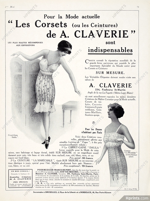 Claverie (Lingerie) 1928 Corset