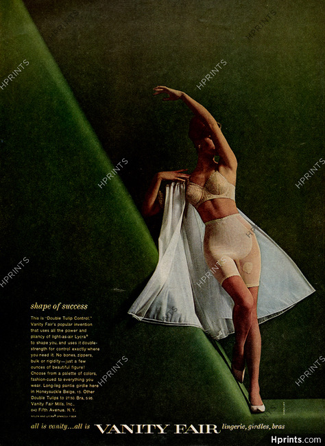 Vanity Fair (Lingerie) 1962 Panty Girdle, Bra — Advertisement