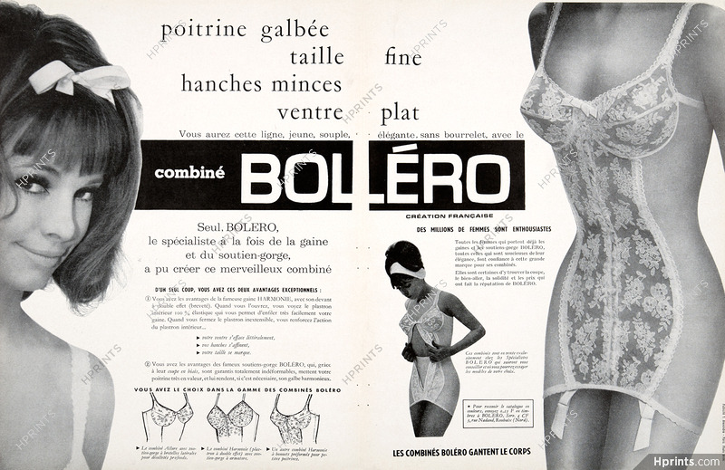 Boléro (Lingerie) 1963 Combiné, Girdle — Advertisement