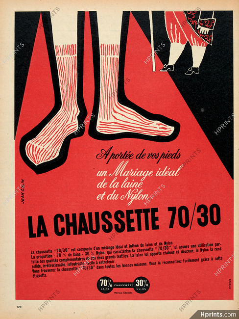 Helanca (Underwear) 1957 Socks, Jean Colin