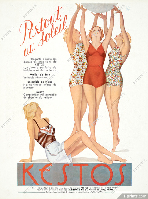 Kestos (Swimwear) 1937 Beachwear