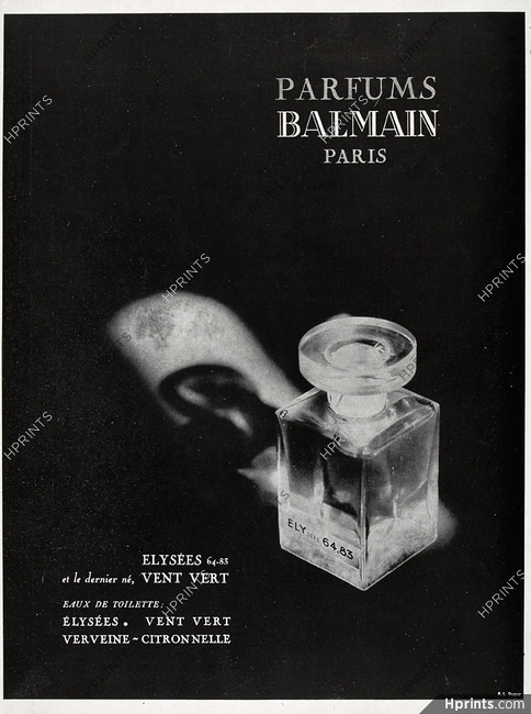 Pierre Balmain (Perfumes) 1947 Elysées 64.83 — Perfumes