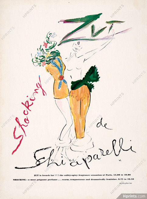 Schiaparelli (Perfumes) 1951 Zut, Shocking, Marcel Vertès