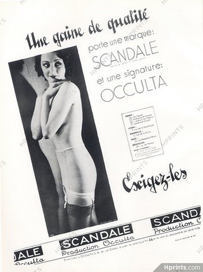 Scandale Occulta 1935 Girdle, Garters