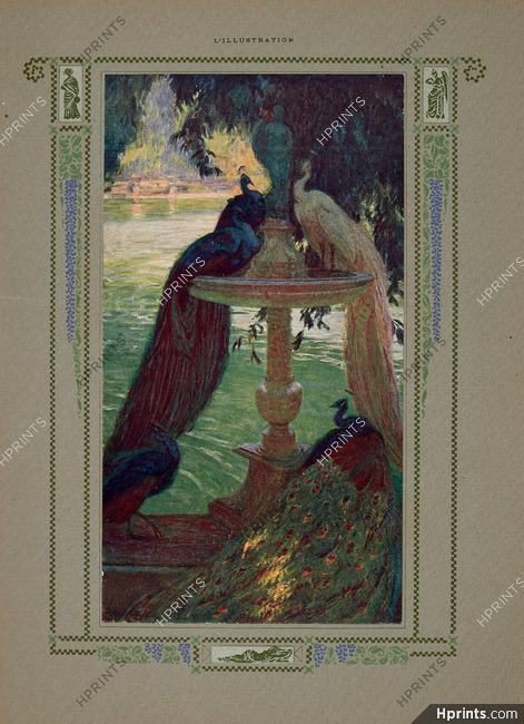 Octave Guillonnet 1919 Peacock