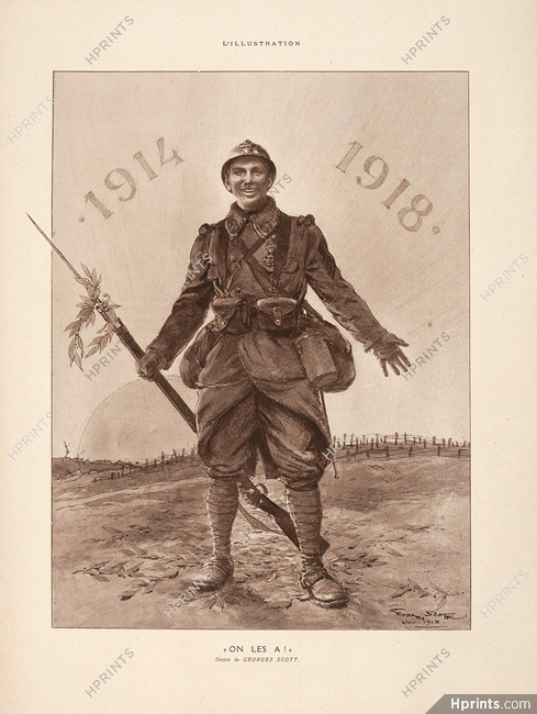 Georges Scott 1918 "On Les A !", World War I
