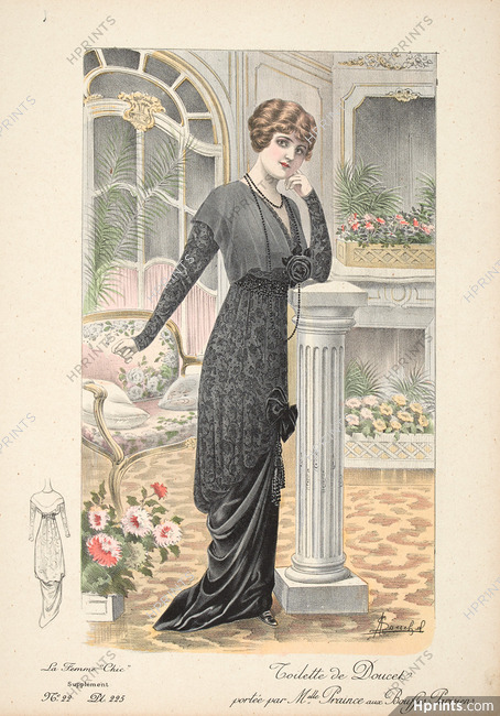 Doucet 1912 Mlle Praince, La Femme Chic N°22, Plate 225, A. Louchel