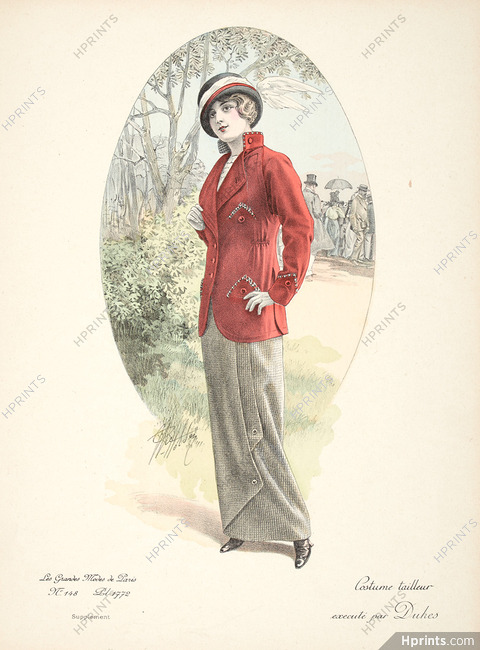 Dukes 1913 Costume tailleur, Les Grandes Modes de Paris
