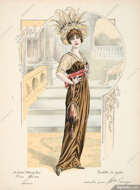 Toilette de visites exécutée pour Mlle Greuze 1914 Les Grandes Modes de Paris