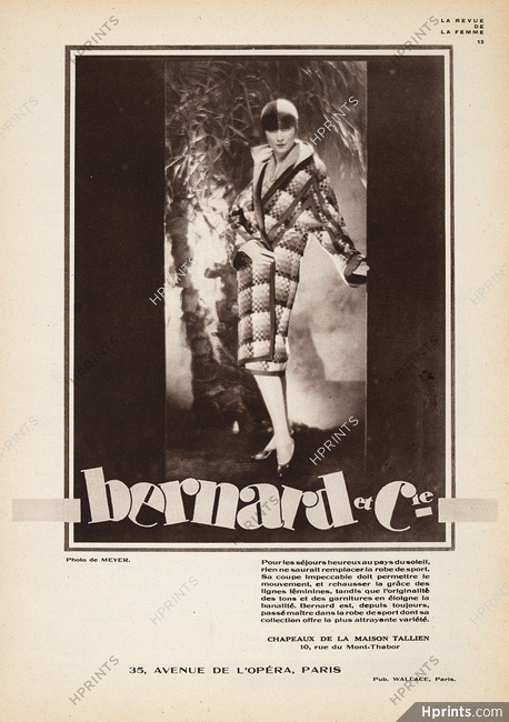 Bernard & Cie (Couture) 1927 Chapeau Tallien, Photo De Meyer