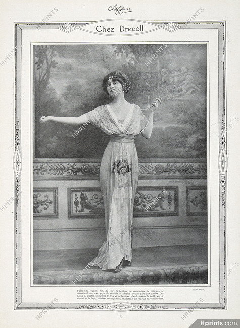 Drecoll 1913 Robe du soir, Photo Talbot