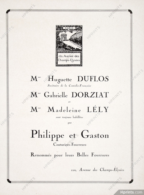 Philippe et Gaston (Couture) 1926 Duflos, Dorziat, Lély
