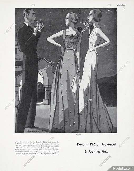 Worth 1932 Hôtel Provencal à Juan-les-Pins, Pierre Mourgue, Cigarette Holder
