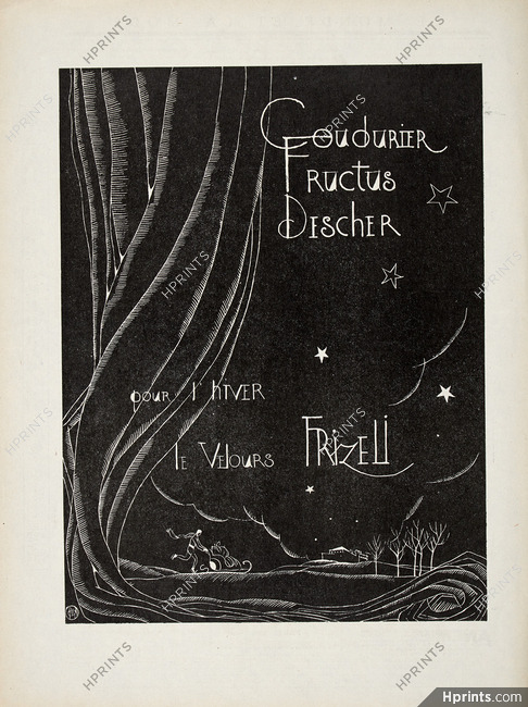Coudurier Fructus Descher 1925 Velours Frizeli, Charles Martin
