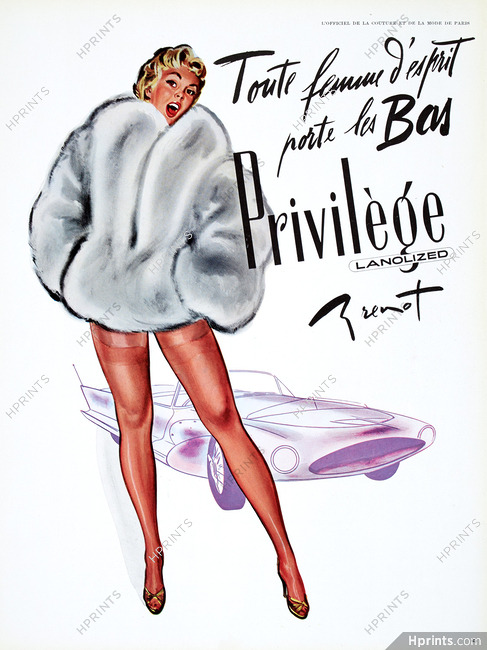 Privilège (Stockings) 1956 Brenot, Pin-up