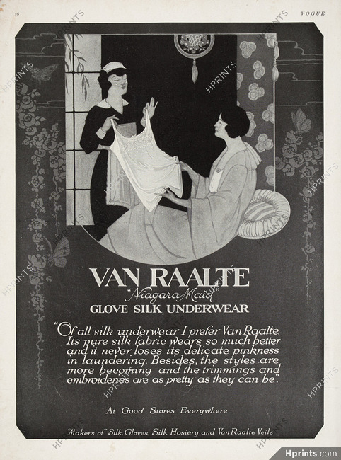 Van Raalte (Lingerie) 1919 Silk Underwear, Babydoll