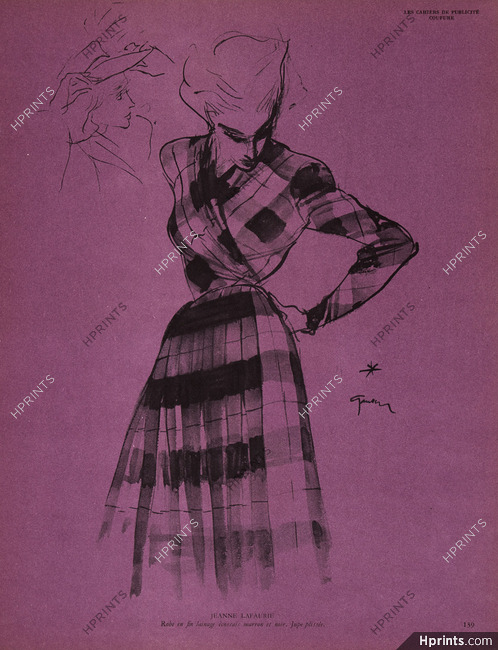 Jeanne Lafaurie (Couture) 1945 René Gruau
