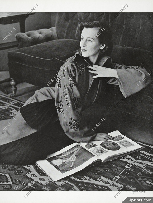 Jeanne Lanvin 1949 Robe d'intérieur, Rodier, Photo Pottier