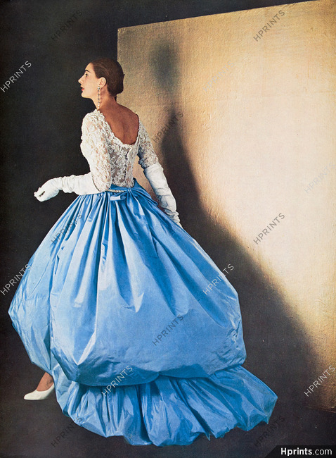 Balenciaga evening dress, 1955  Vintage gowns, Vintage fashion