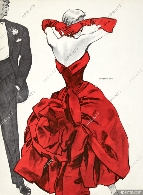 Christian Dior 1956 Backless Evening Gown, Abraham, Pierre Mourgue