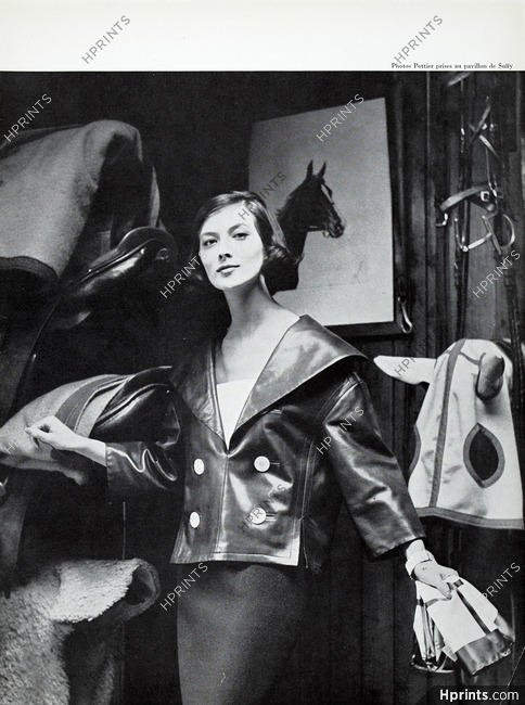 Christian Dior 1959 Marinière en cuir, Photo Pottier au pavillon de Sully