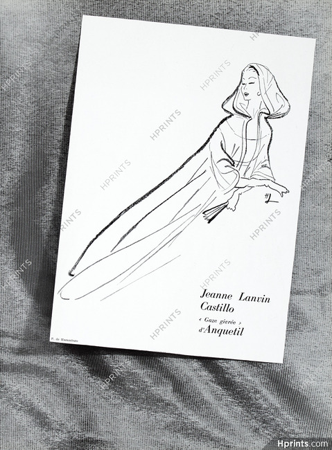 Lanvin Castillo 1956 Anquetil, Lartigue