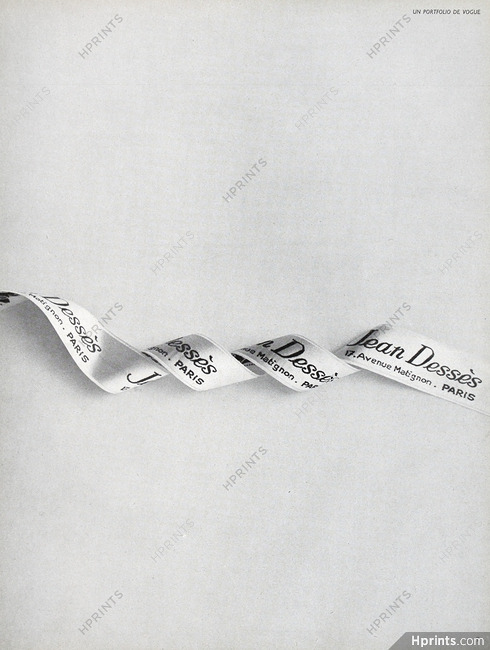 Jean Dessès 1950 Ribbon brand Label, Photo Rutledge