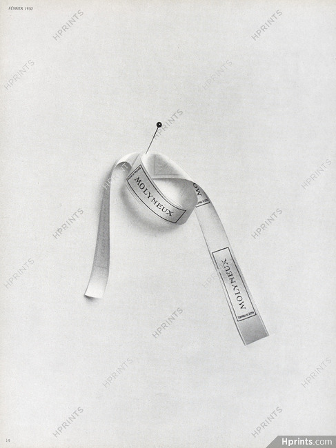 Molyneux 1950 Ribbon brand Label, Photo Rutledge