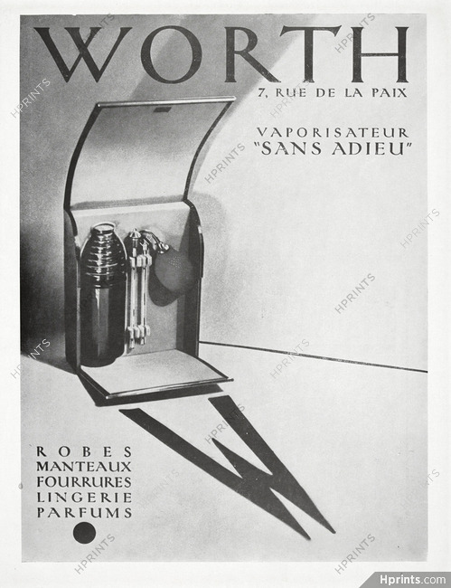 Worth (Perfumes) 1930 Sans Adieu Atomizer