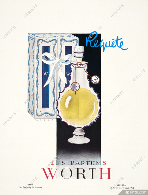 Worth (Perfumes) 1949 Requête, R. B. Sibia