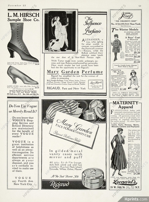 Rigaud (Cosmetics) 1916 Mary Garden