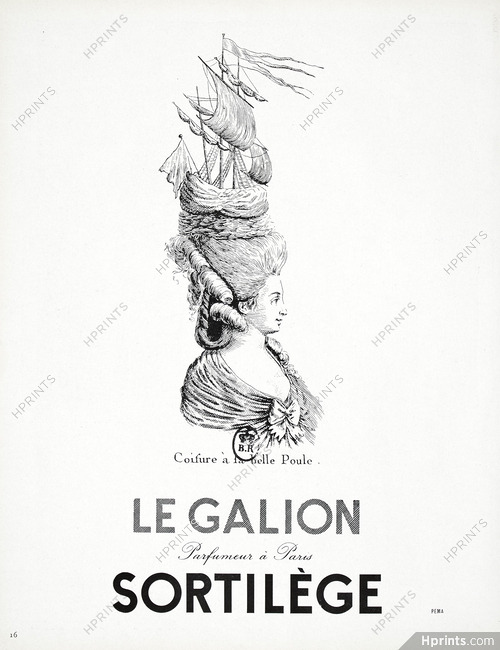 Le Galion (Perfumes) 1952 Sortilège, Hairstyle