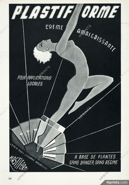 Plastiforme 1945 Body Cream, Nude, Art Deco