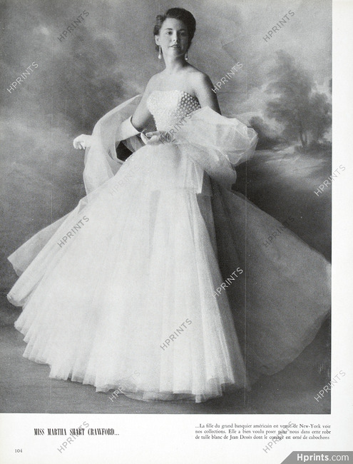 Jean Dessès 1950 Miss Martha Shart Crawford