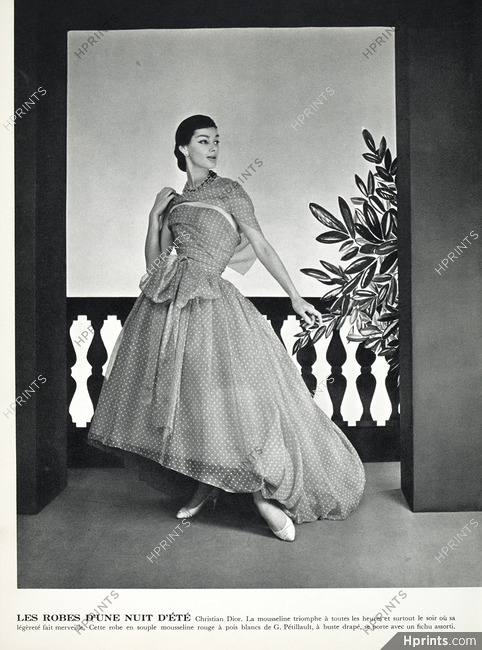 Christian Dior 1957 Mousseline Pétillault, Photo Pottier