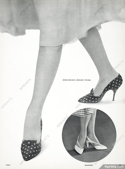 Christian Dior-Delman (Shoes) 1957 Roger Vivier, Mancini