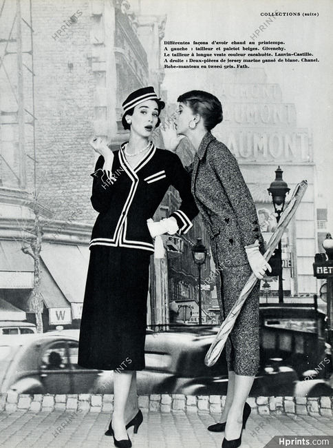 Chanel, Fath 1955 Deux-pièces de jersey, Fashion Photography