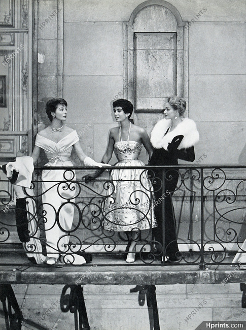 Givenchy, Jacques Fath (2) 1954 Evening Dresses, Photo Lionel Kazan