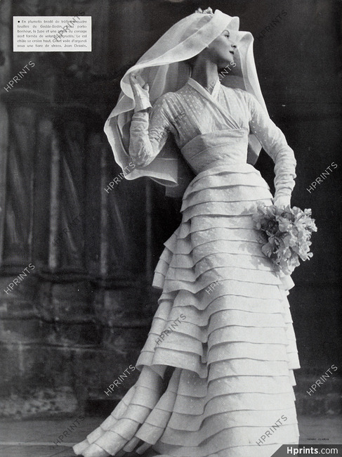 Jean Dessès 1953 Wedding Dress, Godde Bedin, Photo Henry Clarke