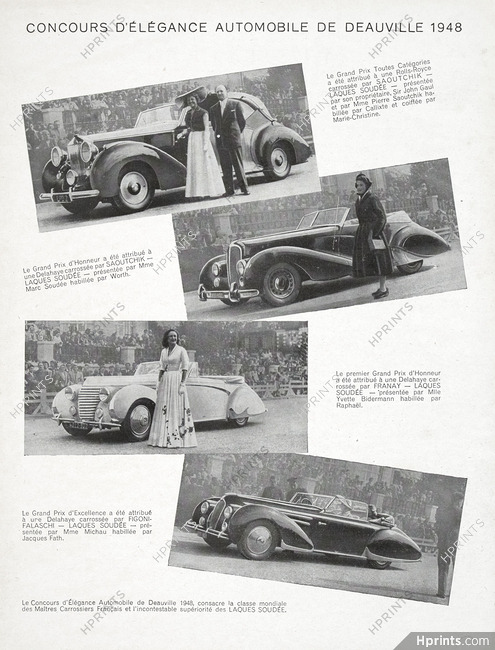 Concours d'Elegance Deauville 1948 Cars & Coachbuilders, Saoutchik, Delahaye, Rolls-Royce
