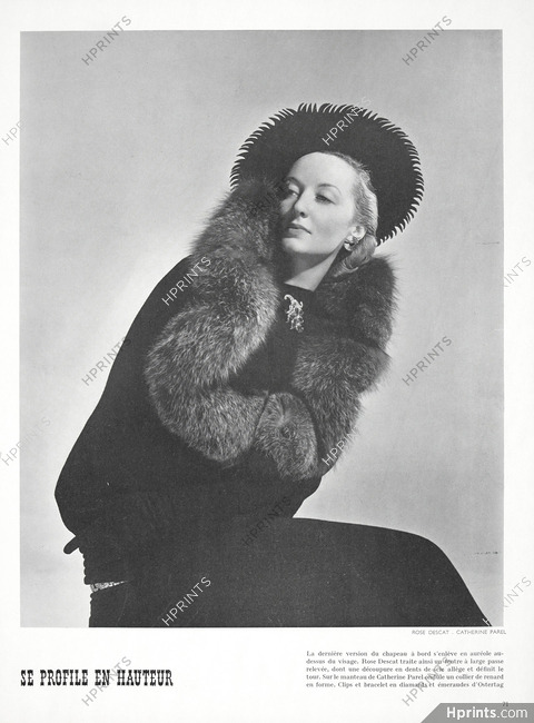 Rose Descat 1937 Coat Catherine Parel, Ostertag (clip &