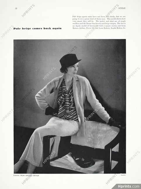 Chanel from Maison Arthur 1931 Hat Agnès, Photo Steichen